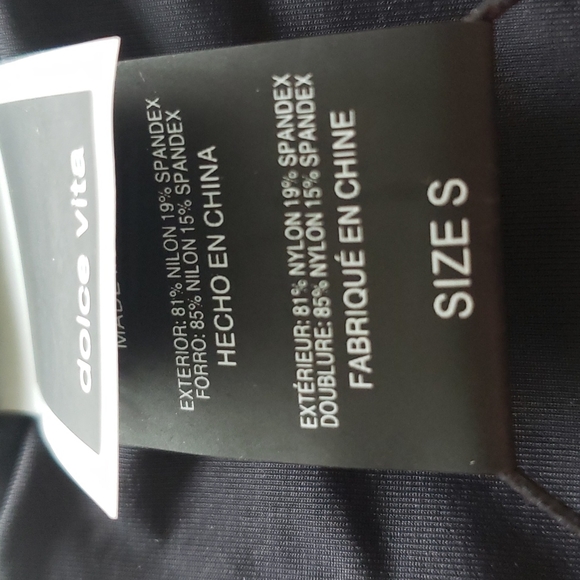 Dolce Vita Stella Studded Bandeau Bikini Top Size S‎ Black Gold Silver Metallic - Picture 12 of 13